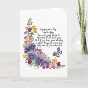 Happiness is like a Butterfly Card