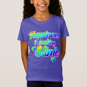 Happiness is Making SLIME t-shirt, Rainbow T-Shirt