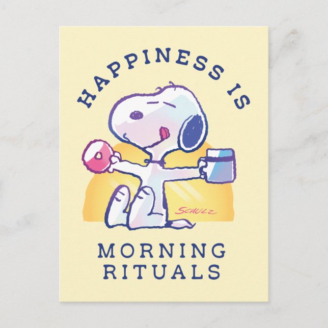 Happiness is Morning Rituals Postcard (Front)