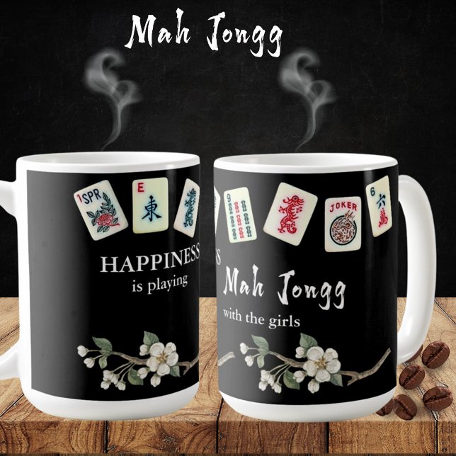 Happiness is playing Mah Jongg with the Girls Coffee Mug (Creator Uploaded)
