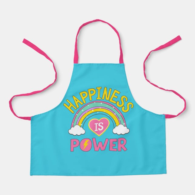 Happiness is Power Rainbow Apron (Front)