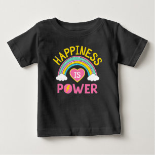 Happiness is Power Rainbow Baby T-Shirt
