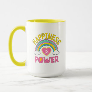 Happiness is Power Rainbow Mug