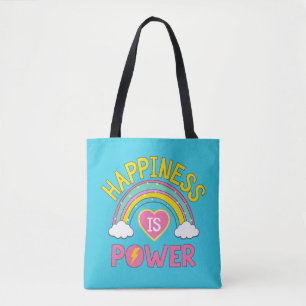 Happiness is Power Rainbow Tote Bag