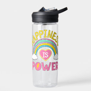 Happiness is Power Rainbow Water Bottle