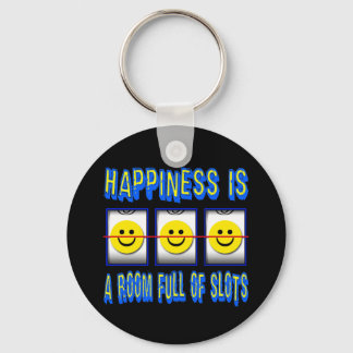 HAPPINESS IS ROOM FULL OF SLOTS KEY RING