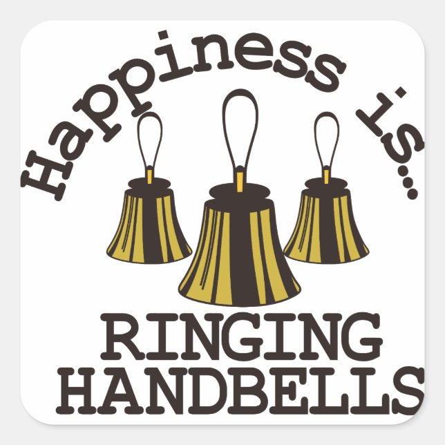 Happiness is… square sticker (Front)