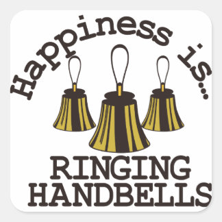 Happiness is… square sticker