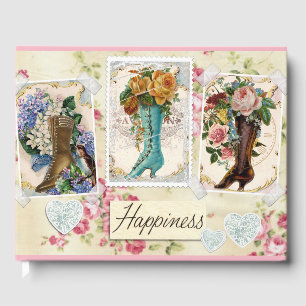 Happiness is Victorian Steampunk Boots Guest Book