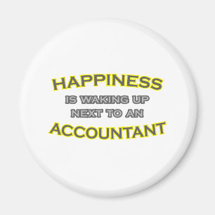 Happiness Is Waking Up Next To an Accountant Magnet