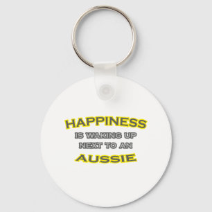 Happiness Is Waking Up Next To an Aussie Key Ring