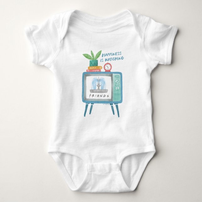 Happiness is watching FRIENDS™ Baby Bodysuit (Front)