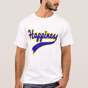 Happiness Minimalist Bold Typography T-Shirt