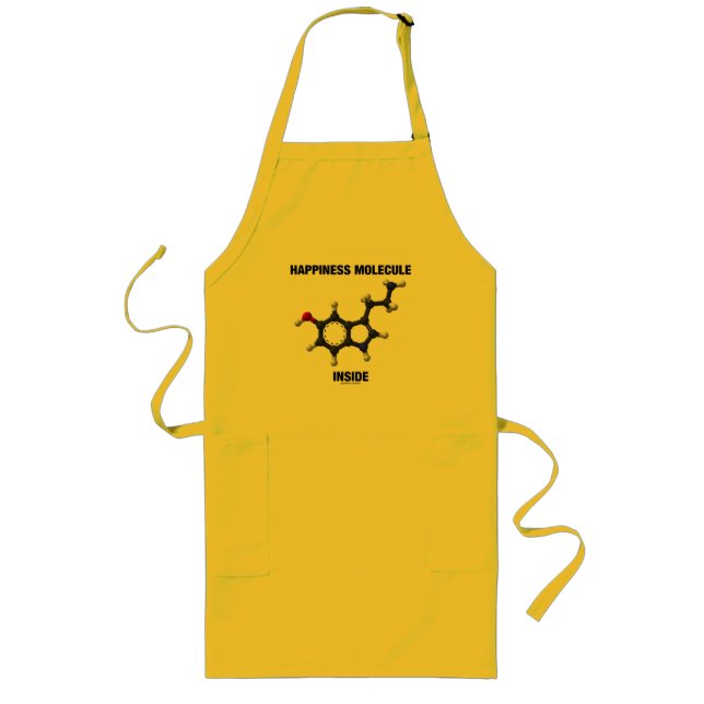 Happiness Molecule Inside (Serotonin Molecule) Long Apron (Front)