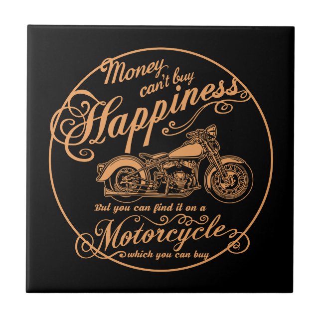 Happiness - Motorcycle Tile (Front)