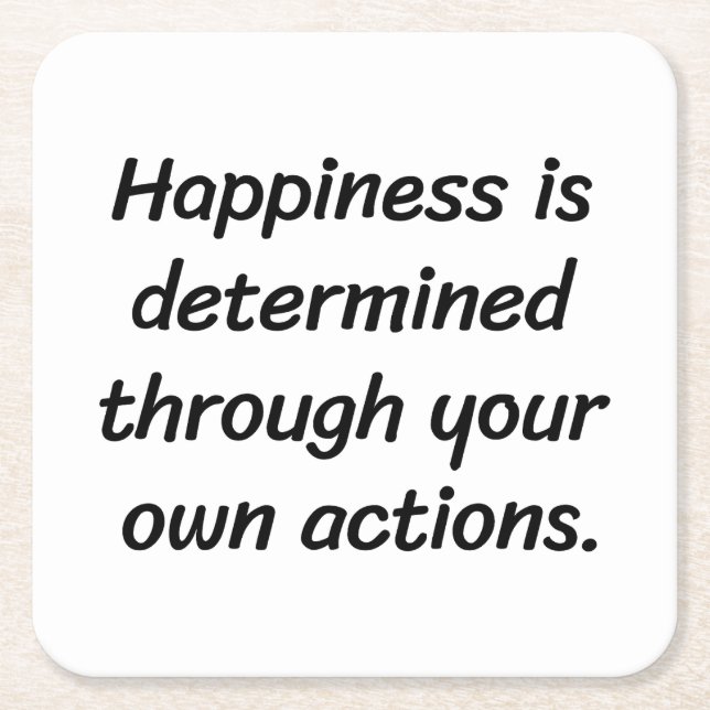 Happiness Paper Coaster (Front)