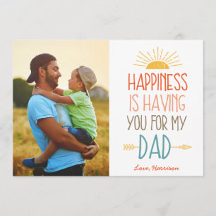 Happiness Photo Father's Day Flat Card