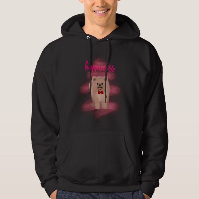 Happiness Pomeranian Hoodie (Front)