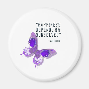 Happiness Purple Butterfly Magnet