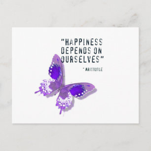 Happiness Purple Butterfly Postcard
