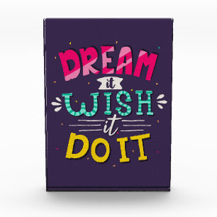 Happiness Quote Dream It Wish It Photo Block