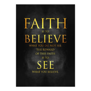 Happiness Quote Faith Believe See Photo Print