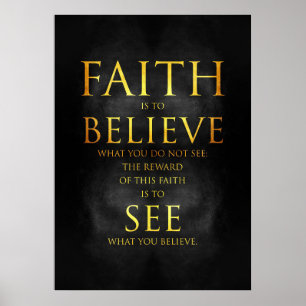 Happiness Quote Faith Believe See Poster