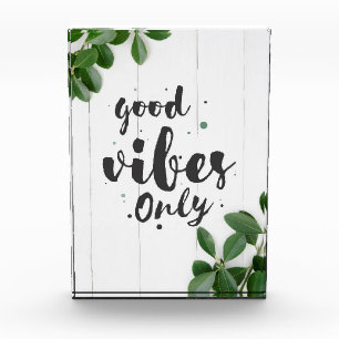 Happiness Quote Good Vibes Only Photo Block