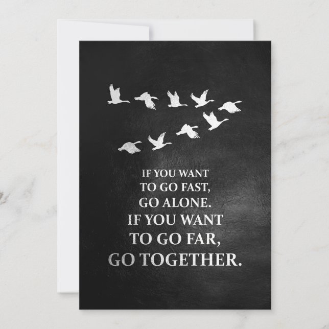 Happiness Quote If You Want To Go Together Save The Date (Front)