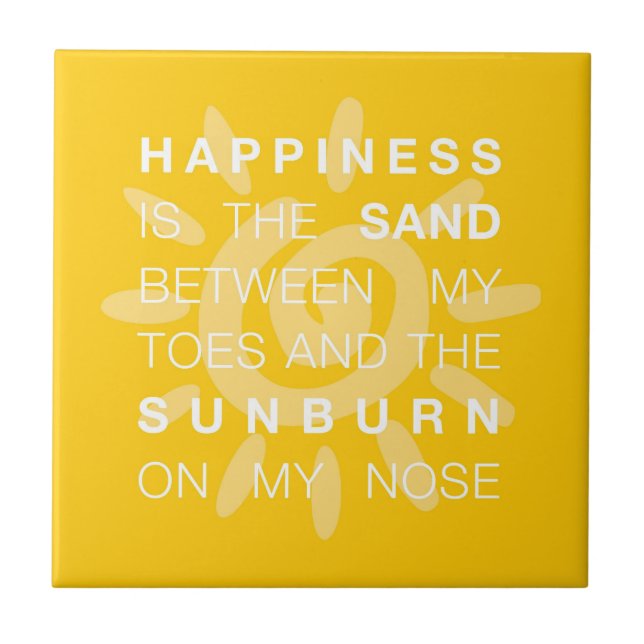 Happiness Sand & Sun Tile (Front)