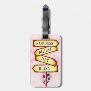 Happiness Street Sign Luggage Tag