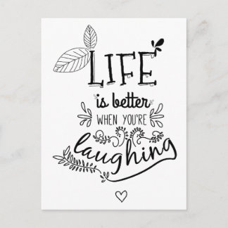 Happiness, Success, Attitude, Hello Motivational Postcard