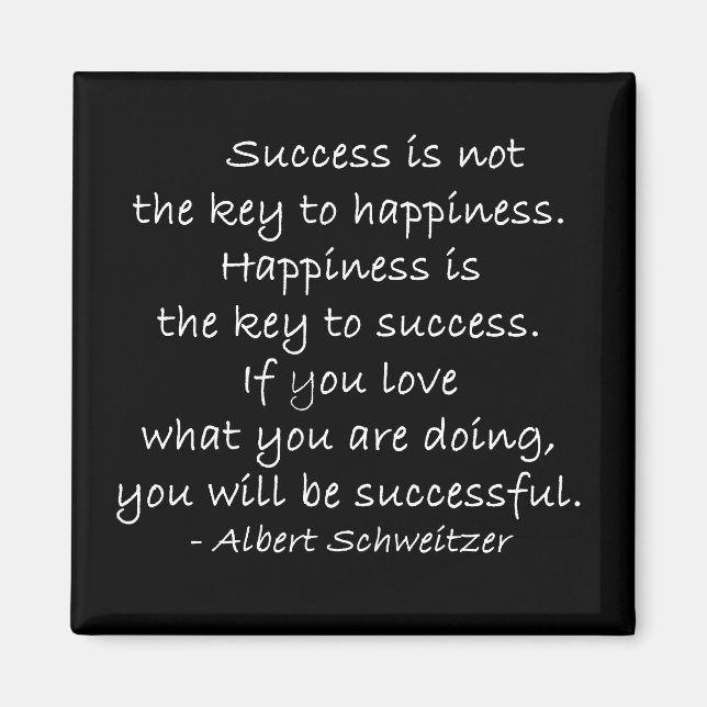Happiness & Success Quote Magnet (Front)