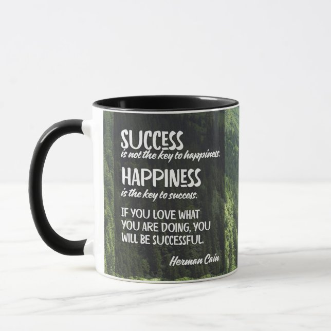 Happiness The Key To Success Mug (Left)