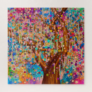 Happiness Tree - Tree of life Jigsaw Puzzle