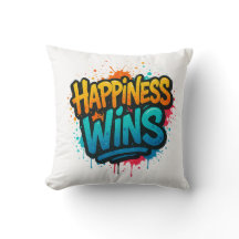 Happiness Wins Graffiti Design