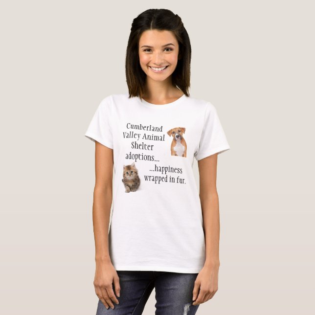 Happiness wrapped in Fur T-Shirt (Front Full)
