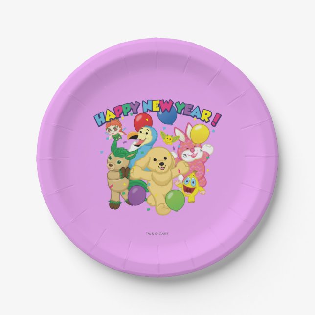 Happpy New Year Paper Plate (Front)