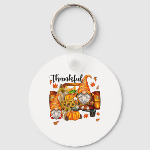 Happpy Thanksgiving Day Autumn Fall Maple Leaves T Key Ring