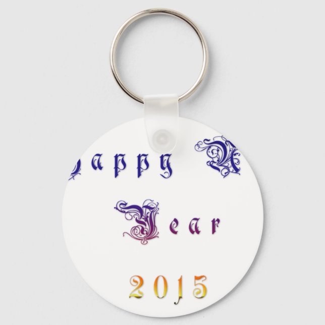 Happu New Year 2015 Hakuna Matata wishes.png Key Ring (Front)