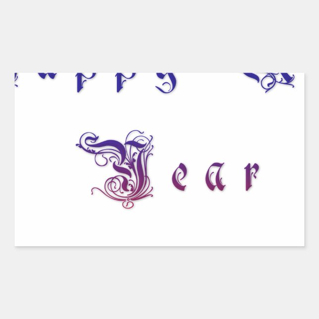 Happu New Year 2015 Hakuna Matata wishes.png Rectangular Sticker (Front)