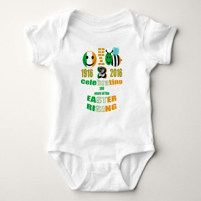 happy2bee celebrating the easter rising baby bodysuit (Front)