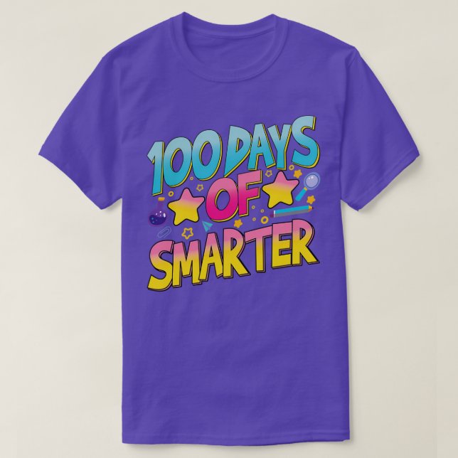 Happy 00th Days Of School 00 Days Smarter Gift For T-Shirt (Design Front)