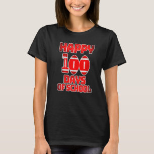 Happy 100 Day Of School Football Student Are 100 D T-Shirt