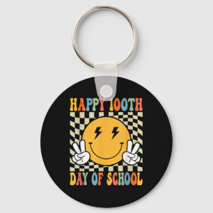 Happy 100 Days 100th Day Of School Teacher Kid Boy Key Ring