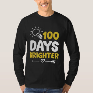 Happy 100 Days Brighter School Bright Light Bulb G T-Shirt