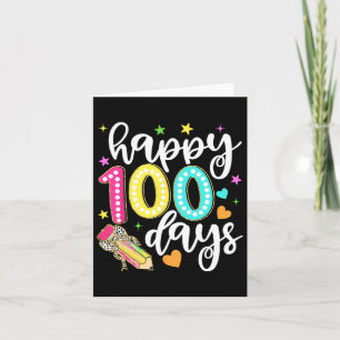 Happy 100 Days Coquette Bow Apple 100th Day Of Sch Card