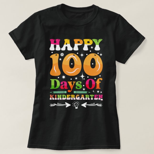 happy 100 days of first grade T-Shirt (Design Front)