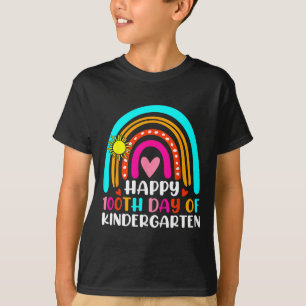 Happy 100 Days Of Kindergarten Rainbow 100th Day O T-Shirt