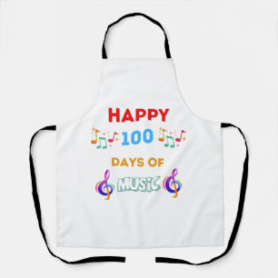 Happy 100 Days Of music Apron
